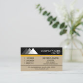 プロフェッショナルモダンブラック&カーキ 名刺 (スタンド正面)