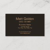 プロフェッショナルモダンブラック&ブラウン 名刺 (裏面)