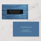 プロフェッショナルモダンブルーウッド木目名刺 名刺 (正面/裏面)