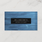 プロフェッショナルモダンブルーウッド木目名刺 名刺 (正面)