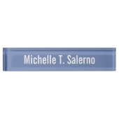 プロフェッショナルモダンブルークリエイティブ読み取り平野 デスクネームプレート (正面)