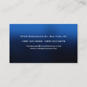 プロフェッショナルモダンブルーブラックモノグラム 名刺 (裏面)
