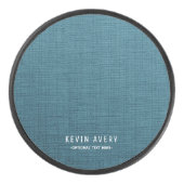 プロフェッショナルモダンブルーリネンテクスチャ アイスホッケーパック (正面)