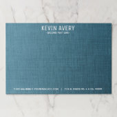 プロフェッショナルモダンブルーリネンテクスチャ ペーパーパッド (正面)