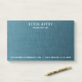 プロフェッショナルモダンブルーリネンテクスチャ ポストイット (デスク)