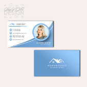 プロフェッショナルモダンブルー実在エテート代理店写真 名刺