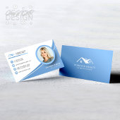 プロフェッショナルモダンブルー実在エテート代理店写真 名刺