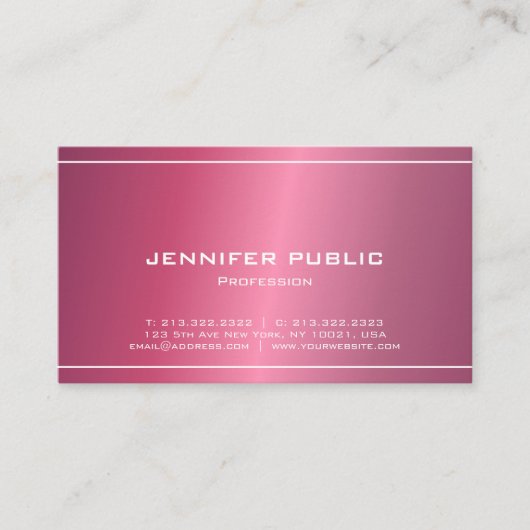 プロフェッショナルモダンプお洒落ライナシック 名刺 (正面)