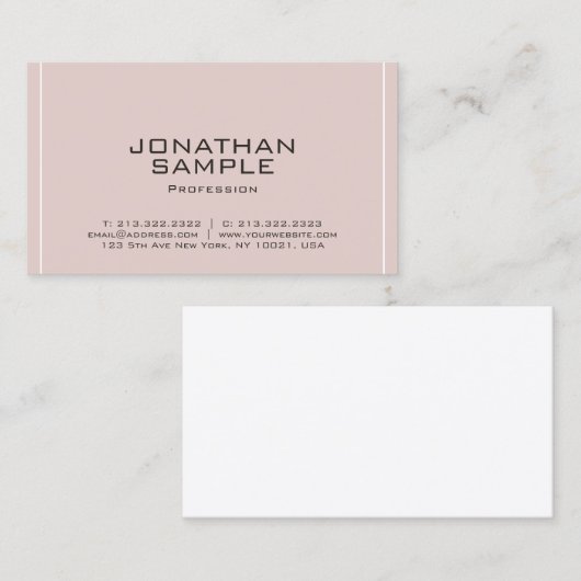 プロフェッショナルモダンプエレガントラン 名刺 (正面/裏面)