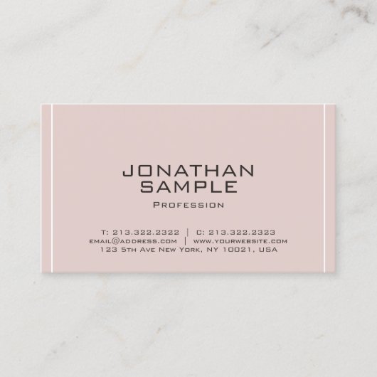 プロフェッショナルモダンプエレガントラン 名刺 (正面)