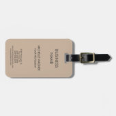 プロフェッショナルモダンプレインミエレガントミナリスト ラゲッジタグ (正面横)