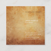 プロフェッショナルモダンプレミアム厚手テクスチャー贅沢 スクエア名刺 (裏面)