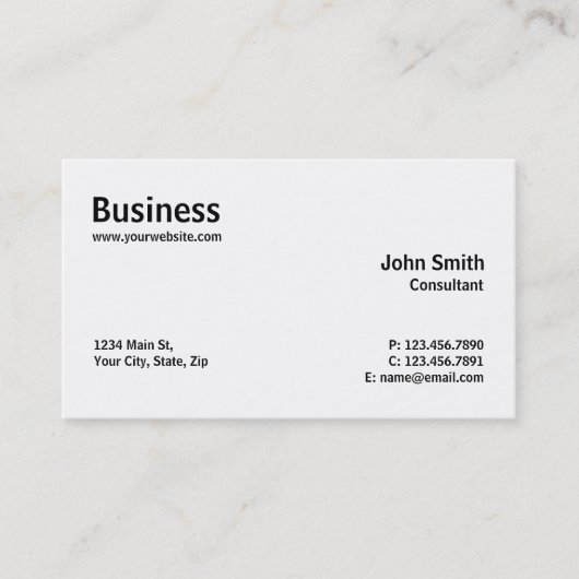 プロフェッショナルモダンプレーンシンプルコンピュータの修復 名刺 (正面)