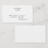 プロフェッショナルモダンプレーンシンプルプレミアムリネン 名刺 (正面/裏面)