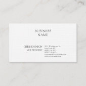 プロフェッショナルモダンプレーンシンプルプレミアムリネン 名刺 (正面)