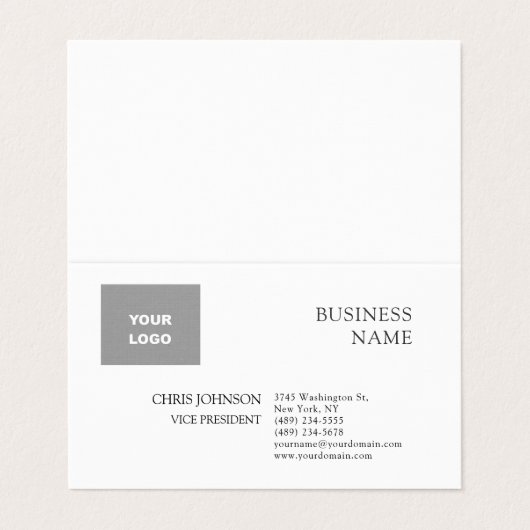 プロフェッショナルモダンプレーンシンプルプレミアムリネン 名刺 (外部フラット)