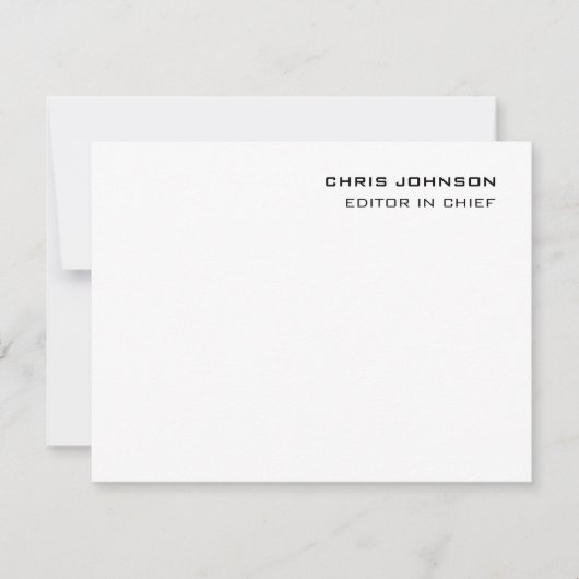 プロフェッショナルモダンプレーンシンプル 出欠カード (正面)