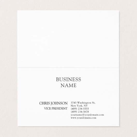 プロフェッショナルモダンプレーンシンプル 名刺 (外部フラット)