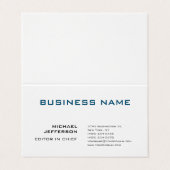 プロフェッショナルモダンプレーンシンプル 名刺 (外部フラット)