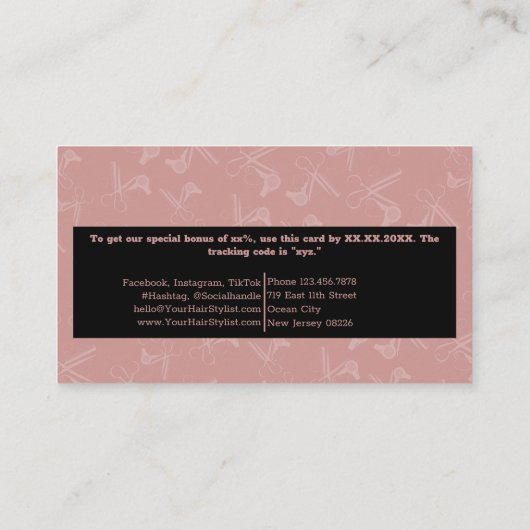 プロフェッショナルモダンヘアツールありがとうXX% 割引カード (裏面)