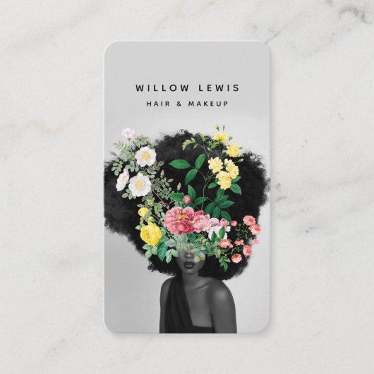 プロフェッショナルモダンヘア&メイクアップソーシャルメディア 名刺 (正面)