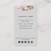 プロフェッショナルモダンヘア&メイクアップソーシャルメディア 名刺 (裏面)