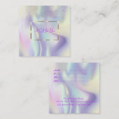 プロフェッショナルモダンホログラフィック、フレーム、紙吹雪 割引カード (正面/裏面)