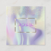 プロフェッショナルモダンホログラフィック、フレーム、紙吹雪 割引カード (正面)