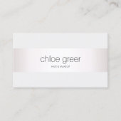 プロフェッショナルモダンホワイトシルバーライトグレー 名刺 (正面)