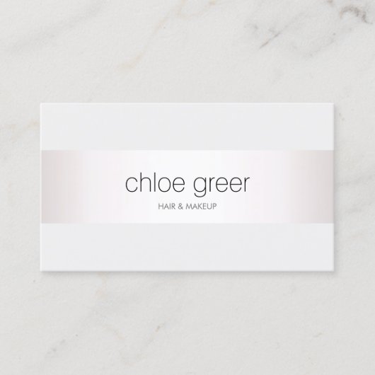 プロフェッショナルモダンホワイトシルバーライトグレー 名刺 (正面)