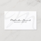 プロフェッショナルモダンホワイトモノグラム 名刺 (正面)