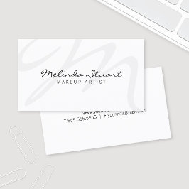 プロフェッショナルモダンホワイトモノグラム 名刺