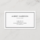 プロフェッショナルモダンホワイトロイヤリティカード ロイヤリティカード (裏面)