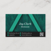 プロフェッショナルモダンボタニストグリーン&ホワイト 名刺 (裏面)