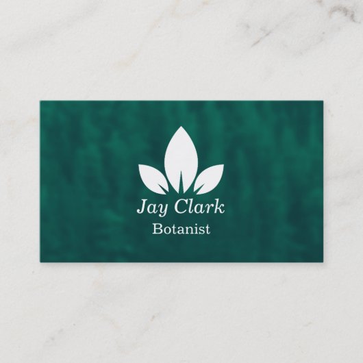 プロフェッショナルモダンボタニストグリーン&ホワイト 名刺 (正面)