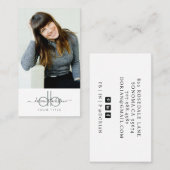 プロフェッショナルモダンポートレートフォトモノグラム 名刺 (正面/裏面)