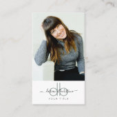 プロフェッショナルモダンポートレートフォトモノグラム 名刺 (正面)