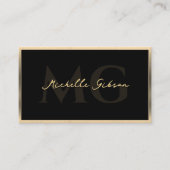 プロフェッショナルモダンマーケティングフェイク金ゴールド枠 名刺 (正面)