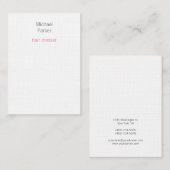 プロフェッショナルモダンミスタイリッシュミニマリストリネン 名刺 (正面/裏面)