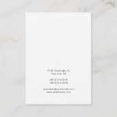 プロフェッショナルモダンミスタイリッシュミニマリストリネン 名刺 (裏面)