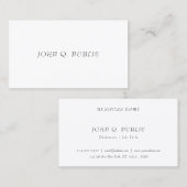 プロフェッショナルモダンミニマエレガントリスシンプルトクール 名刺 (正面/裏面)