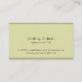 プロフェッショナルモダンミニマエレガントリストシンプル 名刺 (裏面)