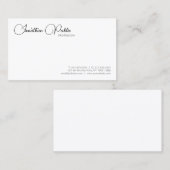 プロフェッショナルモダンミニマエレガントリストテンプレート 名刺 (正面/裏面)