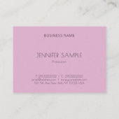 プロフェッショナルモダンミニマエレガントリストパープル 名刺 (裏面)