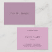 プロフェッショナルモダンミニマエレガントリストパープル 名刺 (正面/裏面)