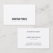 プロフェッショナルモダンミニマエレガントリストBWプレーン 名刺 (正面/裏面)