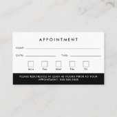 プロフェッショナルモダンミニマシンプルリストアポイントメント 名刺 (裏面)