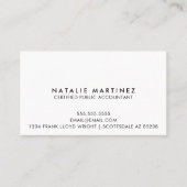 プロフェッショナルモダンミニマシンプルリストアポイントメント 名刺 (正面)