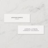 プロフェッショナルモダンミニマシンプルリストデザイン スキニー名刺 (正面/裏面)