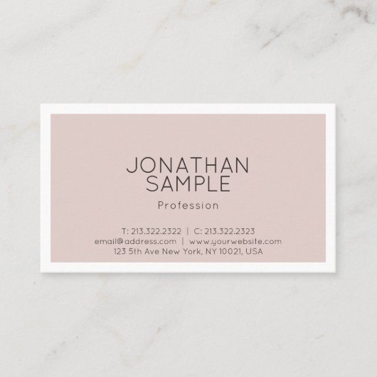 プロフェッショナルモダンミニマスタイリッシュリスト 名刺 (正面)